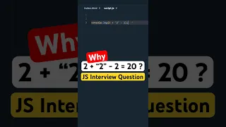 JavaScript Interview Question Why 2 2 - 2 20 Explained
