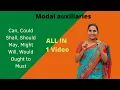 Lagu Modal auxiliaries |ALL IN 1 Video| Can, Could ,Shall, Should, May, Might, Will, Would, Ought to,Must