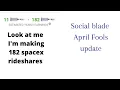 Social blade April Fools update