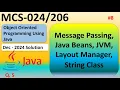 Java Message Passing Java Beans Java JVM Layout Manager String Class Dec-2024 MCS-