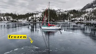Getting FROZEN IN! Winter sailing, skiing & fishing Alaska
