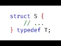 Using typedef with structs in C