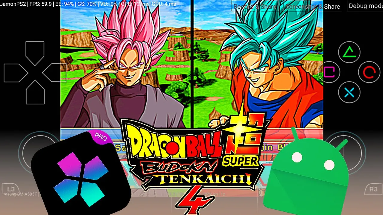 Play Dragon Ball Z: Budokai Tenkaichi 4 PS2 Emulator - Damon PS2 PRO For Android With Gameplay -2021