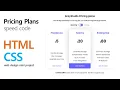 speed code pricing plans page CSS HTML Only