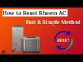 How to Reset Rheem AC Fast Simple Method