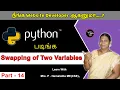 Learn Python - Part 14 Swapping of two Variables in Python