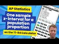 AP Stats Review How to use Calculator for One Sample z-Interval