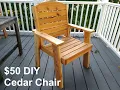 DIY 50 Cedar Outdoor Dining Chair