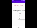 How to create Context Menu in android studio android menus