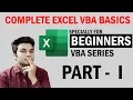 EXCEL VBA Basics Part 1 - Complete Series Advance Excel Tutorial What is VBA How to Start VBA