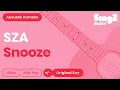 Lagu SZA - Snooze (Karaoke Acoustic)