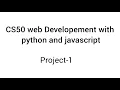 Project 1 Django CS50 Web Developement with Python and JavaScript wiki