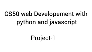 Project 1 Django CS50 Web Developement with Python and JavaScript wiki