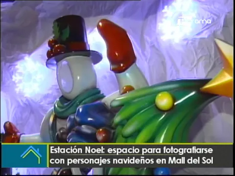 Estación Noel Espacio para fotografiarse con personajes navideños en Mall del Sol