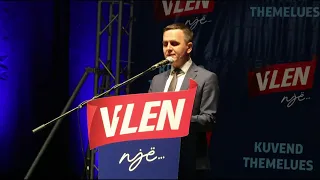 Fjalimi i Bilall Kasamit në Kuvendin themelues të partisë politike VLEN