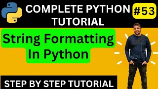 String Formatting In Python How To Format String In Python Python Tutorials for Beginners
