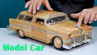 I Built a Wooden Chevrolet Bel Air by Hand! Classic Car Masterpiece 🚗🪵
