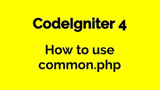 CodeIgniter 4 HMVC - How to use common php in CodeIgniter 4