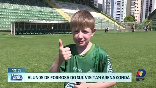 Estudantes de Formosa do Sul conhecem a Arena Condá em Chapecó