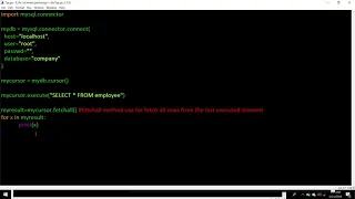 Select data from table by python