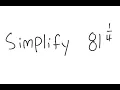 Exponents Simplify 81