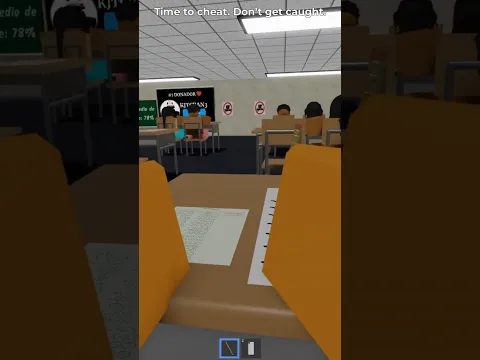 Cómo COPIAR en un EXAMEN 😱 #roblox #robloxshorts
