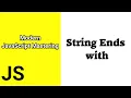 String Ends with Javascript ES6 tutorial for beginners Time For Code