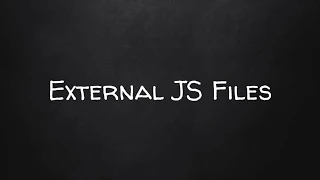 Learn JavaScript Part 3 - External JS Files