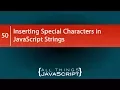 Inserting Special Characters in JavaScript Strings