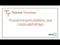 Woz U Learn to Code Programming Foundations Java - Loops and Arrays