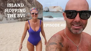 Ep 40. Island hopping the BVI, devastation of hurricane Irma (sailing Susan Ann II )