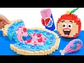 BLUE Vs PINK LEGO MUKBANG 🌸 Ultimate LEGO Color Food Compilation | Apu's Fast Food Challenge