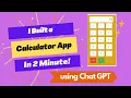 Build a Calculator App using ChatGPT
