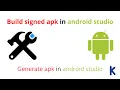 How to build signed apk in Android Studio How to generate apk in Studio