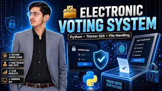 Electronic Voting System in Python Tkinter GUI File Handling Complete Project Demonstration