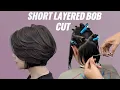How to Cut a Perfect Short Layered Bob Professional Short Layered Bob Tutorial Step-by-Step