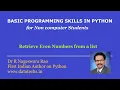 Free Python course - Python program to Retrieve Evens From List