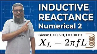 Numerical 2 AC Inductor Reactance in 2 Minutes 100 Hz Ch 20 AC Circuits