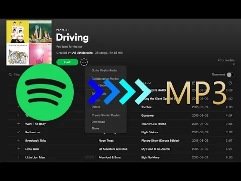 Download MP3 How to Export Spotify Playlists to MP3