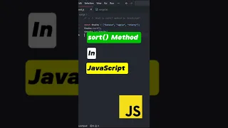 sort Method in JavaScript Explained with Logic Ascending Order
