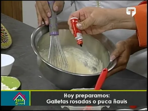 Hoy preparamos Galletas rosadas o puca ñauis
