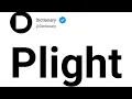 Plight Meaning In English