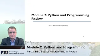 CNT-4713 Module 2 Part 2 BSD Sockets in Python