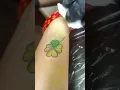 Clover leaf color tattoo making complete tutorials blending three colors