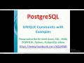 Postgresql Tutorials Unique Constraints in Postgresql psql unique constraints