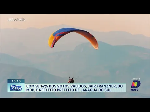Com 58,14% dos votos válidos, Jair Franzner, do MDB, é reeleito prefeito de Jaraguá do Sul