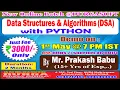 Data Structures Algorithms with PYTHON Online Training DURGASOFT