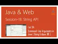 String API in Java Command Line Arguments in Java Using Eclipse IDE