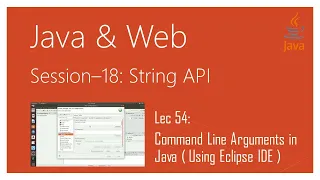 String API in Java Command Line Arguments in Java Using Eclipse IDE