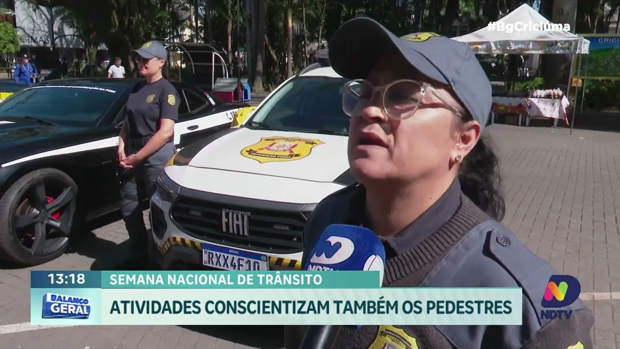 Semana nacional do trânsito começa com blitz de pedestres
